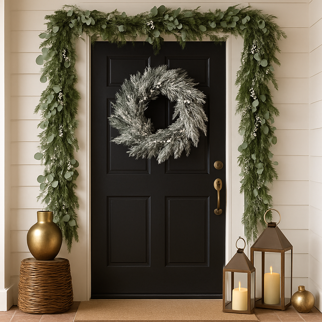 Professional seasonal porch decorating in Des Moines Iowa