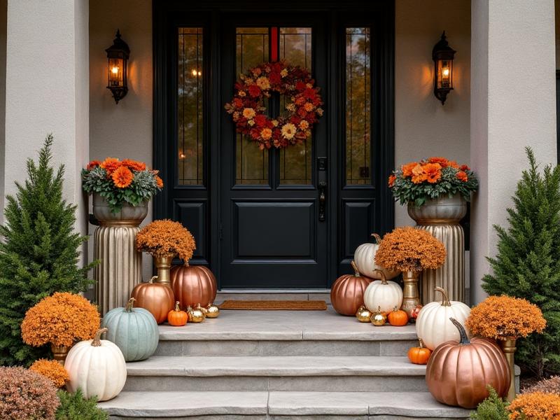 Professional fall decorating in Des Moines Iowa - Elegant Autumn Sophistication