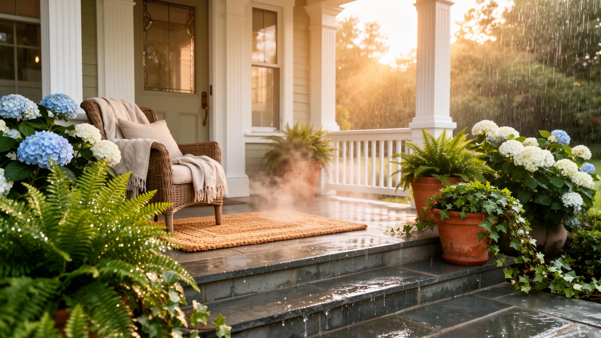 Professional seasonal porch decorating in Des Moines Iowa